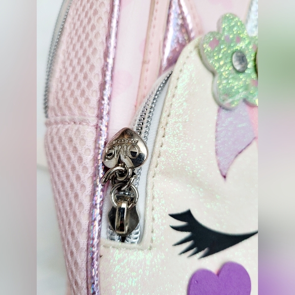 OMG Miss Gwen Unicorn Small/Mini Backpack Glitter Pink 9"×10"×3" - Picture 10 of 15